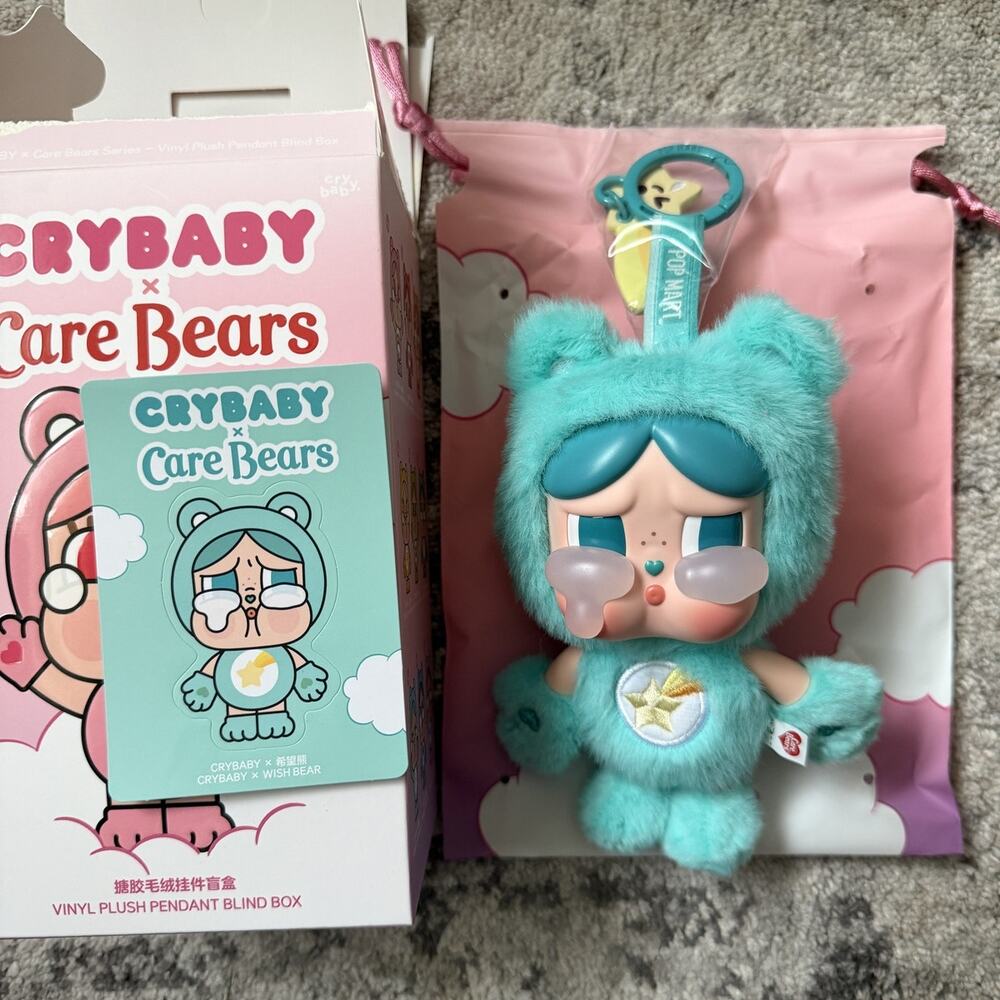 POP MART CRYBABY x Care Bears Series Vinyl Plush Pendant - Wish Bear